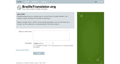 Desktop Screenshot of brailletranslator.org