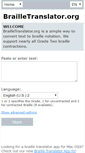 Mobile Screenshot of brailletranslator.org